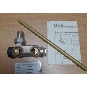 Ventil rohový dvoutrubka A-Z 1/2" černá krytka Heimeier E-Z (3879-02.000)